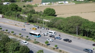 Bayram dönüşü trafiğine helikopterli denetim