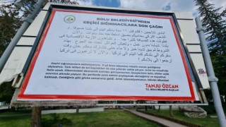 Bolu Belediye Başkanı Özcanın sığınmacılara karşı ilanı savcılık kararıyla toplatıldı
