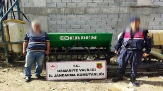 Çalınan tarım aleti bulunup sahibine teslim edildi