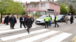 Çatakta “Yayalar İçin 5 Adımda Güvenli Trafik” uygulaması yapıldı