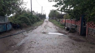 Çemişgezekte yağmur ve dolu etkili oldu