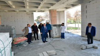 Çınar, yeni belediye binası inşaatını inceledi