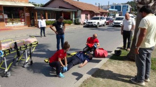 Çocuğa çarpmamak için motosikletini devirdi: 1 yaralı