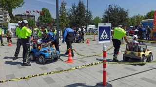 Düzcede miniklere trafik eğitimi verildi