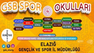 Elazığda GSB Spor Okulları kayıtları başladı