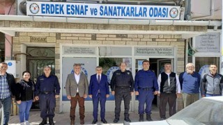 Erdek Kaymakamı Atasoydan esnaf odalarına ziyaret