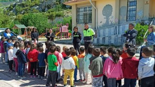 Ermenekte anaokulu öğrencilerine trafik eğitimi verildi