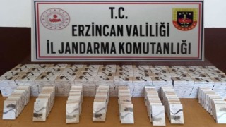 Erzincanda 560 paket kaçak sigara ele geçirildi