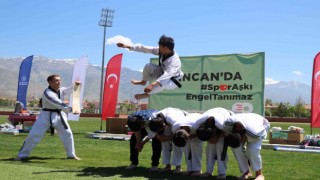 Erzincanda “spor aşkı engel tanımaz”