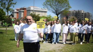 Fiziksel aktivitenin faydalarına dikkat çekmek için yürüdüler