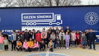 Gezen Sinema Tırı Altıntaşta çocuklarla buluştu