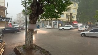 Gölbaşında sağanak yağış zor anlar yaşattı