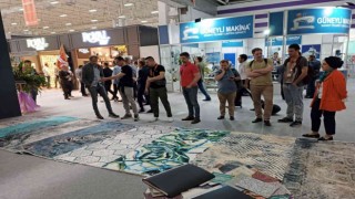 Halı tasarım öğrencileri Domotex Halı Fuarında