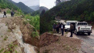 Heyelan, Düziçi'nde içme suyu hattına zarar verdi