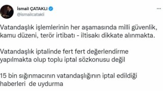 İçişleri Bakanlığı Sözcüsü Çataklı: “15 bin sığınmacının vatandaşlığının iptal edildiği haberleri uydurma”