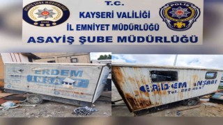 İnşaattaki konteyneri çaldılar