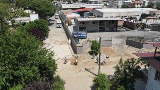 İsabeylide yangından etkilenen yollar yenilendi
