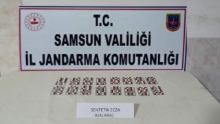 Jandarma ekipleri 224 adet sentetik ecza ele geçirdi