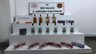 Jandarmadan kaçak sigara ve alkol operasyonu