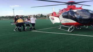 Kalp krizi geçiren hasta hava ambulansla nakledildi