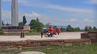 Kalp krizi geçiren hasta helikopterle sevk edildi