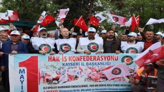 Kayseride Hak-İşe bağlı sendikalarda 1 Mayıs coşkusu