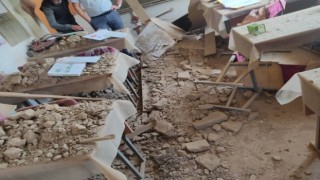 Kırgızistanda bir okulun tavanı düştü: 1 yaralı