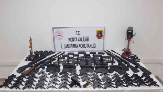 Konyada jandarmadan kaçak silah operasyonu