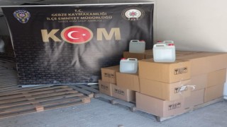Lojistik deposunda 500 litre kaçak etil alkol ele geçirildi