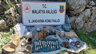 Malatyada terör örgütüne ait çok sayıda patlayıcı ele geçirildi