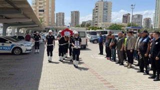 Mersinde trafik kazasında ölen polis memuru için tören düzenlendi