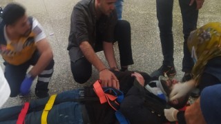 Motosiklet ile otomobil çarpıştı: 2 yaralı
