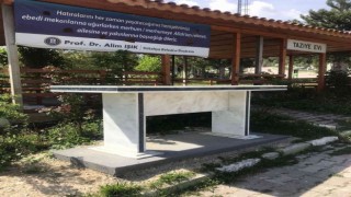 Musalla taşları yenilendi