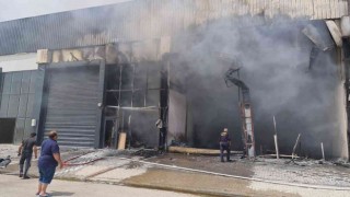 Nazilli OSBdeki yangında 4 iş yeri ve bir araç zarar gördü