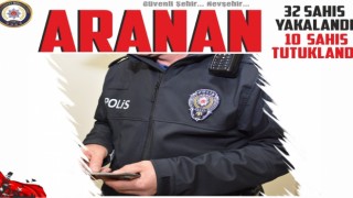 Nevşehirde aranması bulunan 10 şahıs tutuklandı