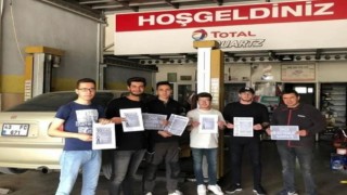 Öğrenciler, sanayi esnafını iş sağlığı ve güvenliği konusunda bilgilendirdi