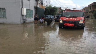 Osmaniyede sağanak ve dolu yağışı