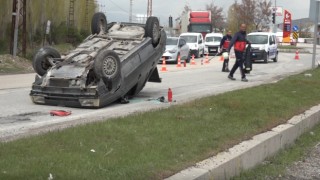Otomobil takla attı: 1 yaralı