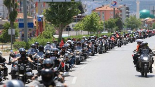 Pamukkalede 600 motosikletli şölen oluşturdu