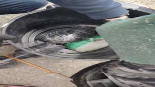 Rizede arama yapılan aracın bagajındaki elektrikli süpürgeden uyuşturucu çıktı