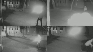Samsunda molotoflu saldırının görüntüleri ortaya çıktı