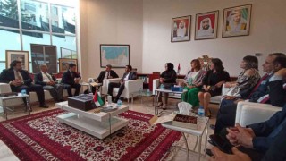 SANKON heyeti, Birleşik Arap Emirlikleri Ankara Büyükelçiliğine taziye ziyaretinde bulundu