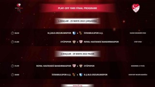 Spor Toto 1. Lig play-off yarı final maç programı açıklandı