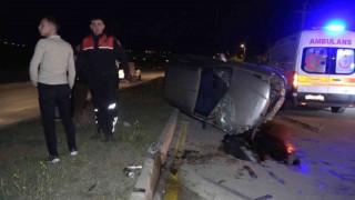 Takla atan otomobil sürücüsü alkollü ve ehliyetsiz çıktı: Binlerce lira ceza yedi