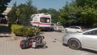 Tavşanlıda motosiklet ile otomobil çarpıştı: 1 yaralı