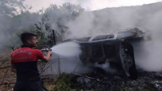 Taziye için Mardine gelen aile kaza yaptı: İki kişi yanan araçta can verdi