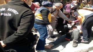 Tekirdağda 2 ton kuruyemiş yüklü el forklifti işçinin üzerine devrildi