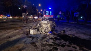 Tekirdağda otomobil üst geçide çarptı: 6 yaralı