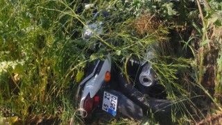 Turgutluda devrilen motosikletin sürücüsü ağır yaralandı