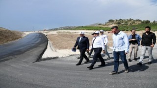 Vali Pehlivan, MTOSB otoban bağlantı yolunda incelemelerde bulundu